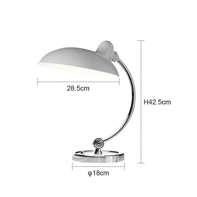 Curved Metal Bauhaus-Style Table Lamp | ScandiArc Modern Design