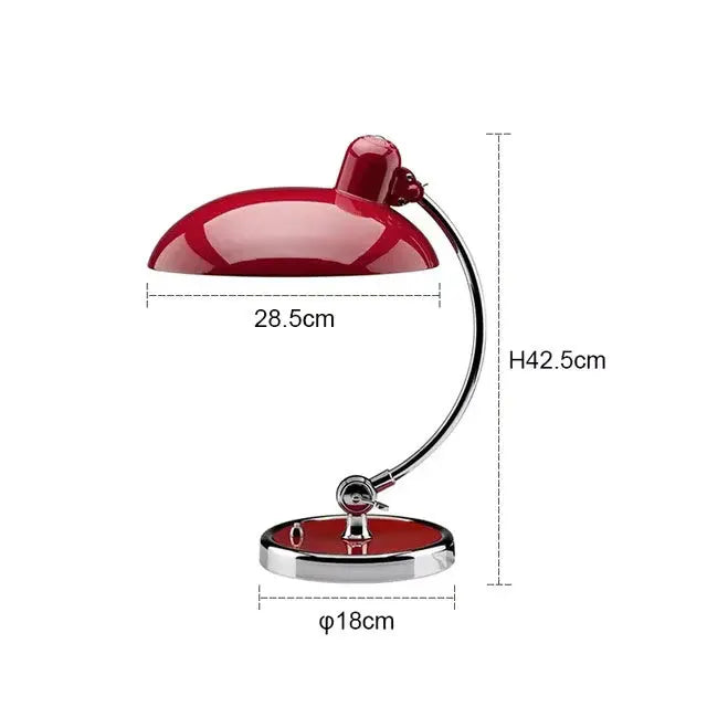 Curved Metal Bauhaus-Style Table Lamp | ScandiArc Modern Design
