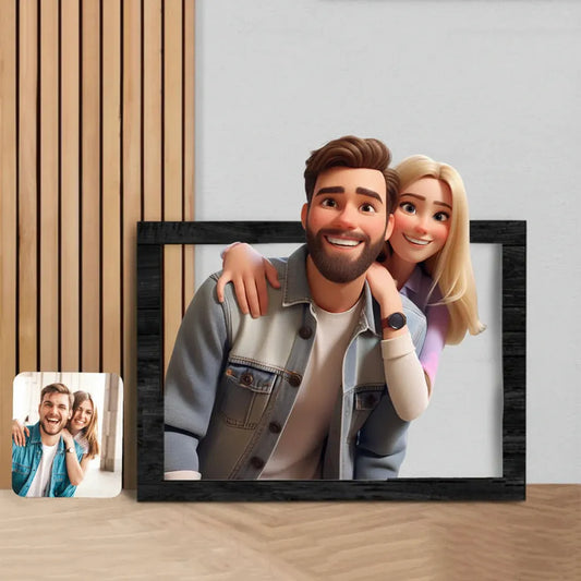 Custom 3D Wooden Photo Frame Personalized Wall Decor Gift