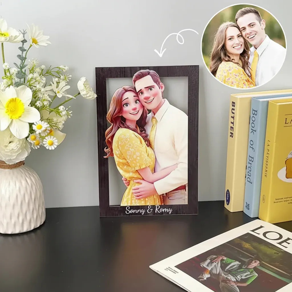 Custom 3D Wooden Photo Frame Personalized Wall Decor Gift