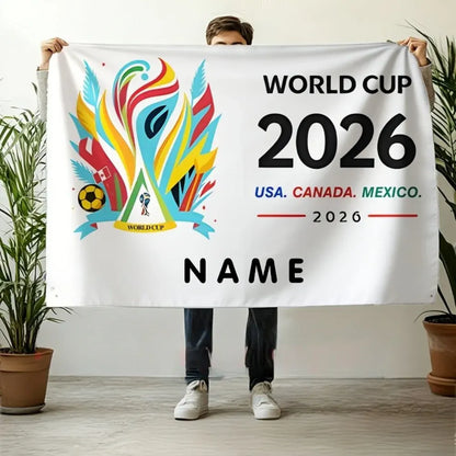 Custom Mexico Flag Soccer Wall Banner with Personalized Fan Name
