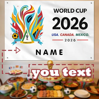 Custom Mexico Flag Soccer Wall Banner with Personalized Fan Name