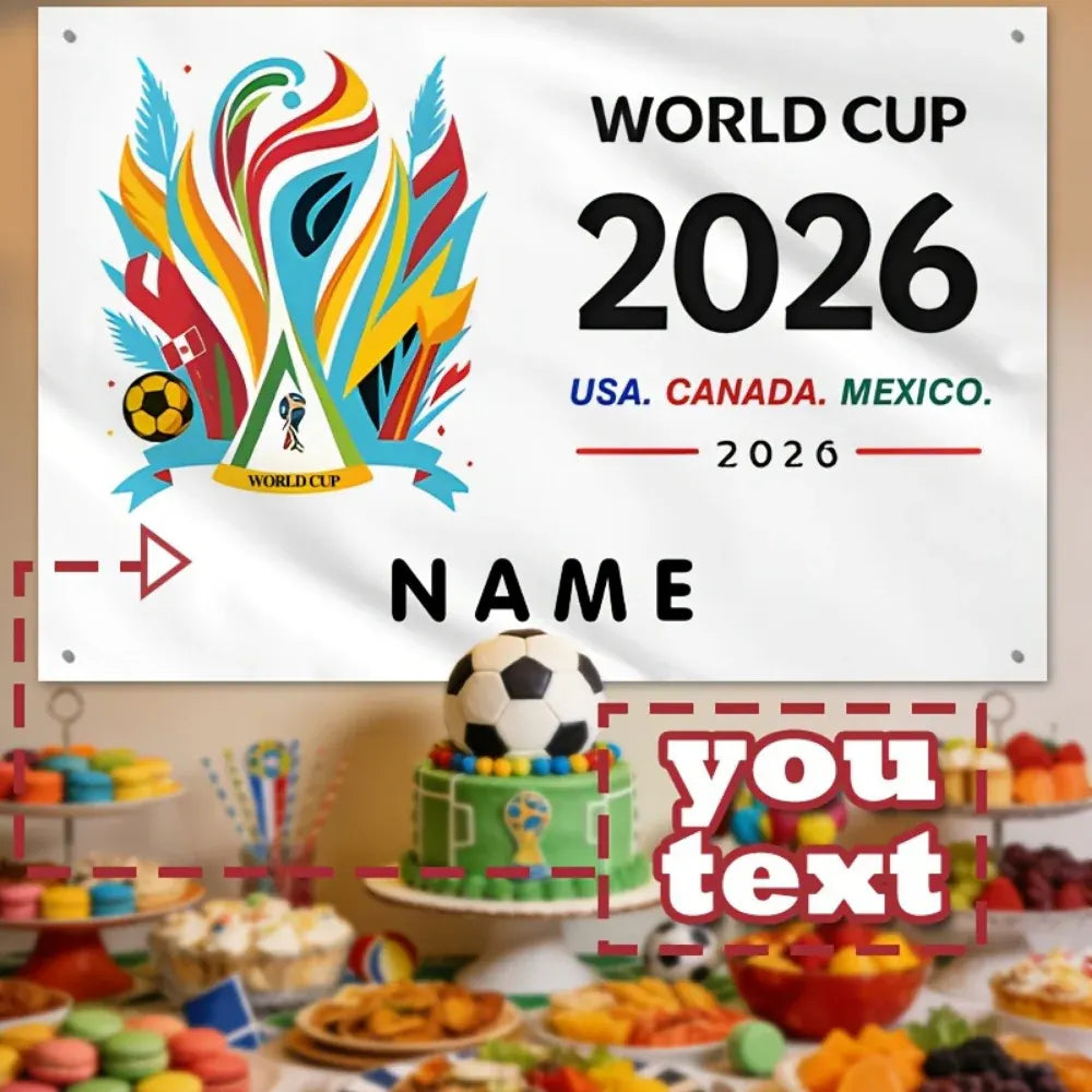 Custom Mexico Flag Soccer Wall Banner with Personalized Fan Name