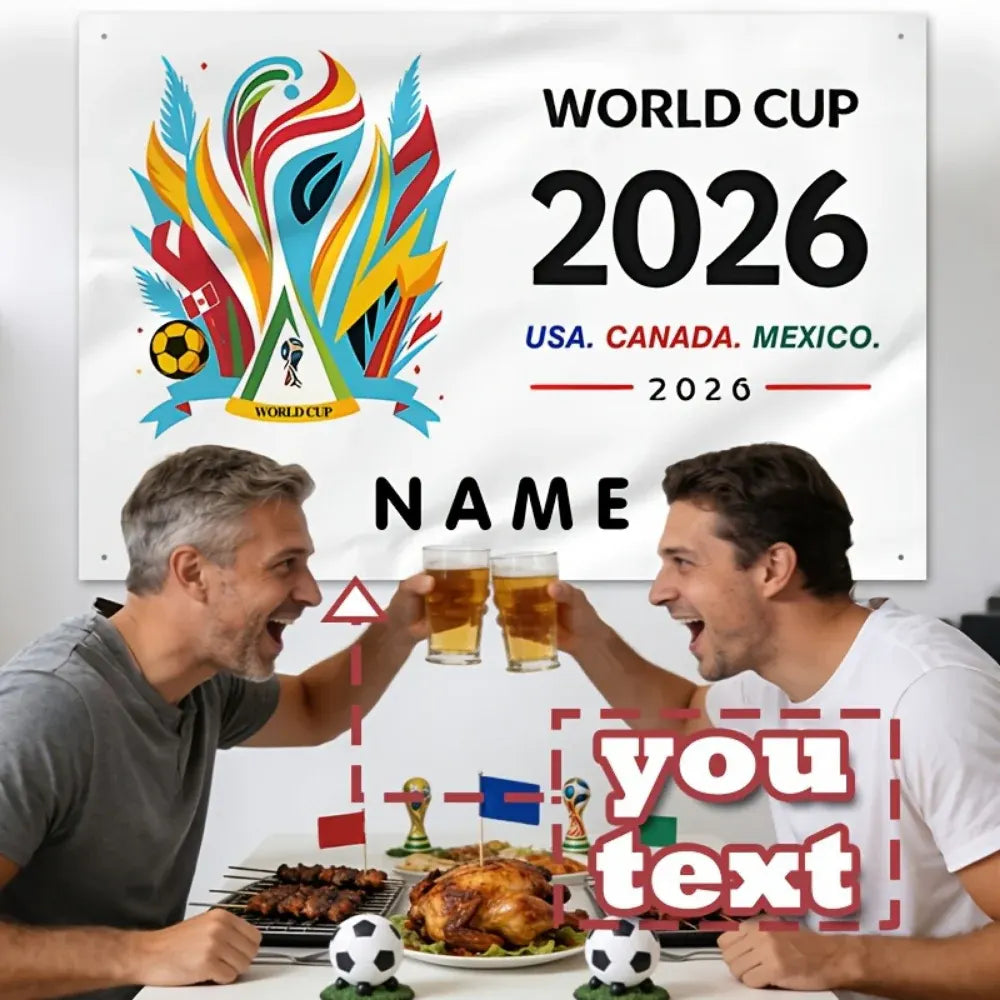 Custom Mexico Flag Soccer Wall Banner with Personalized Fan Name