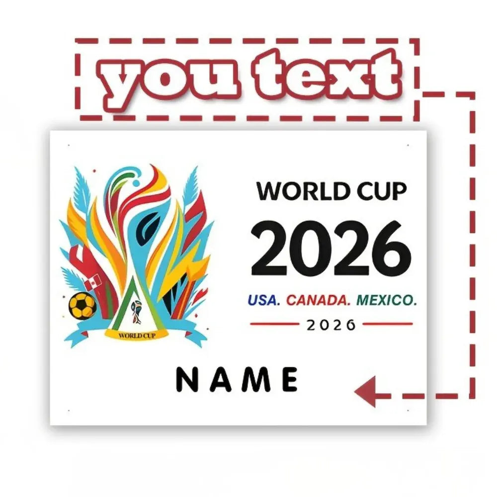 Custom Mexico Flag Soccer Wall Banner with Personalized Fan Name