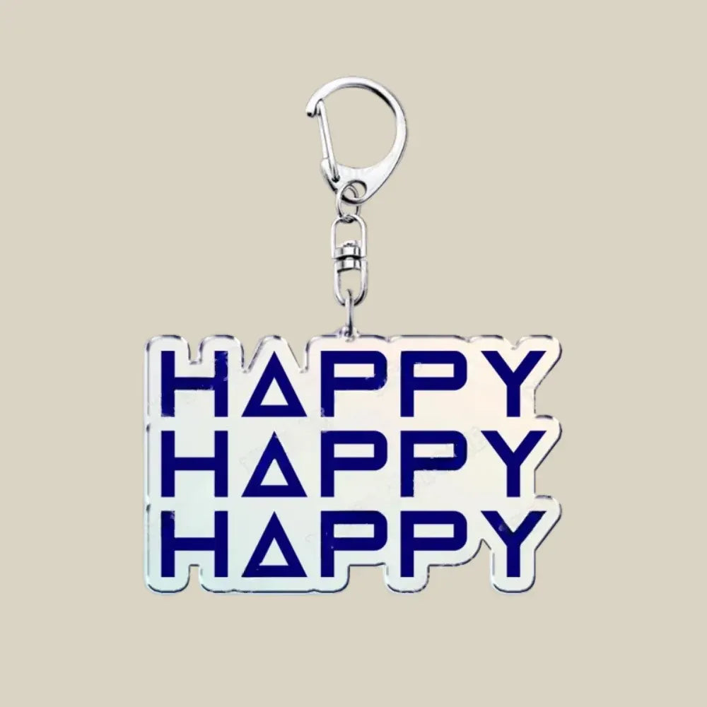 Cute Cartoon Bunny Cat Acrylic Charm Keychain Funny Novelty Key Ring Gift