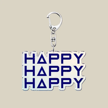 Cute Cartoon Bunny Cat Acrylic Charm Keychain Funny Novelty Key Ring Gift