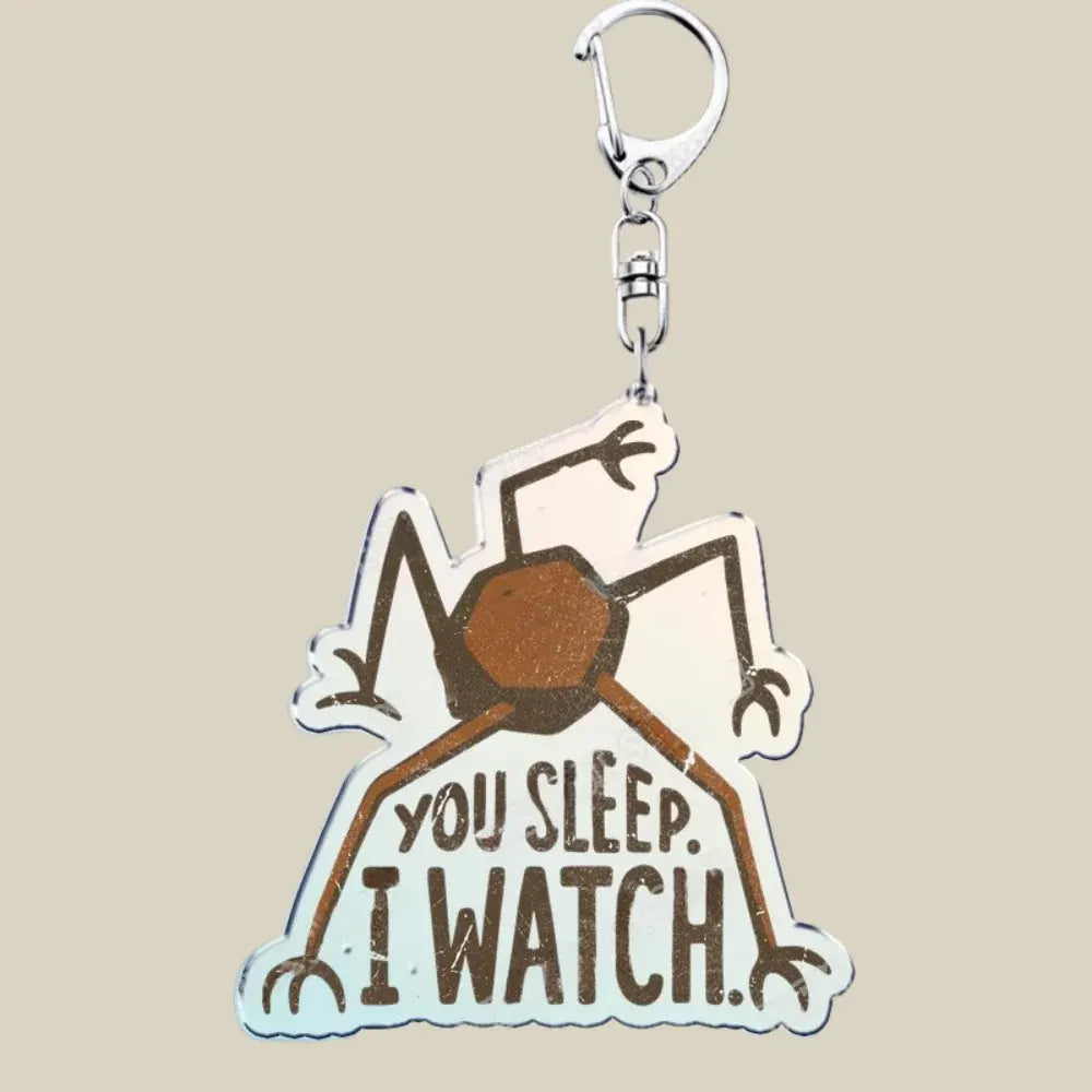 Cute Cartoon Bunny Cat Acrylic Charm Keychain Funny Novelty Key Ring Gift
