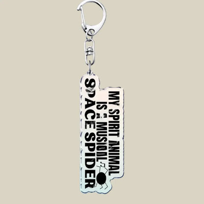 Cute Cartoon Bunny Cat Acrylic Charm Keychain Funny Novelty Key Ring Gift