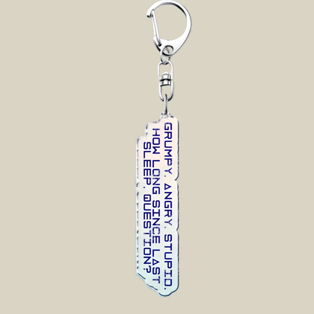 Cute Cartoon Bunny Cat Acrylic Charm Keychain Funny Novelty Key Ring Gift