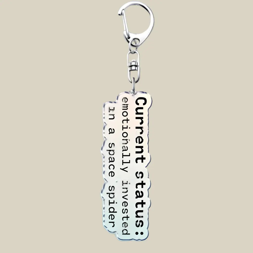 Cute Cartoon Bunny Cat Acrylic Charm Keychain Funny Novelty Key Ring Gift