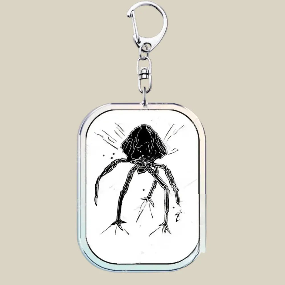 Cute Cartoon Bunny Cat Acrylic Charm Keychain Funny Novelty Key Ring Gift