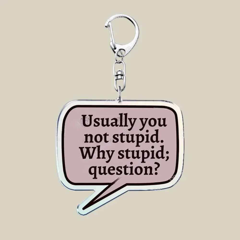 Cute Cartoon Bunny Cat Acrylic Charm Keychain Funny Novelty Key Ring Gift