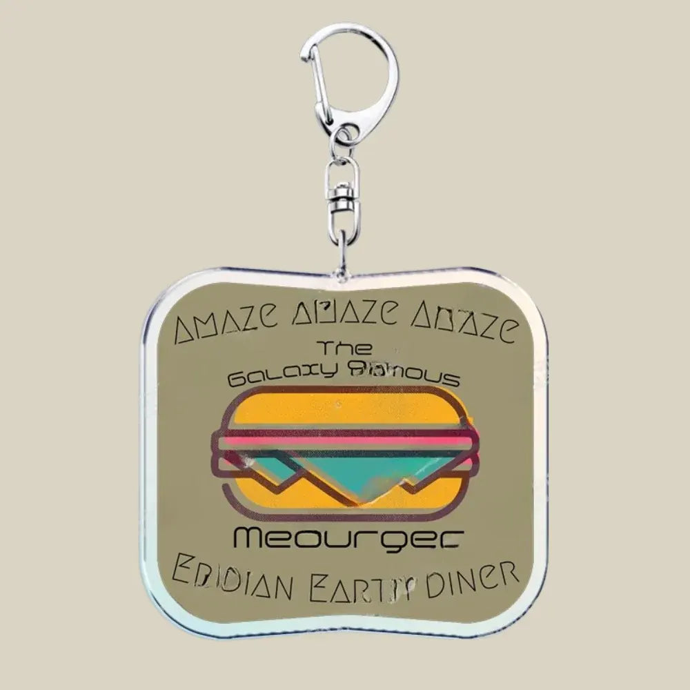 Cute Cartoon Bunny Cat Acrylic Charm Keychain Funny Novelty Key Ring Gift