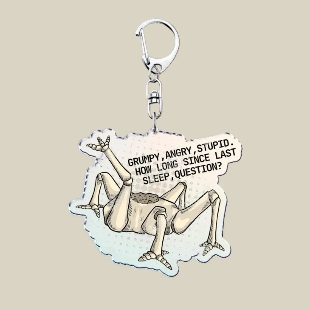 Cute Cartoon Bunny Cat Acrylic Charm Keychain Funny Novelty Key Ring Gift