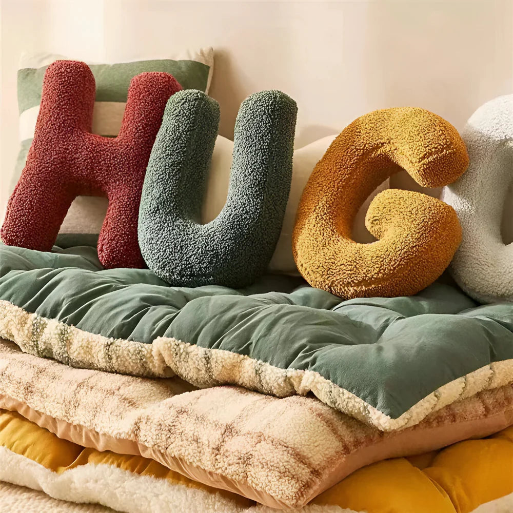Decorative Alphabet Letter Throw Pillow Cushion