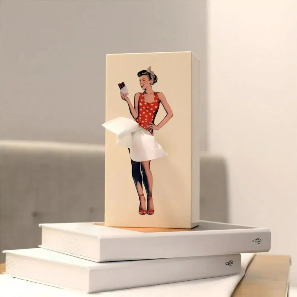 Decorative Figure-Style Tissue Box Holder Stand
