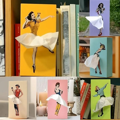 Decorative Figure-Style Tissue Box Holder Stand
