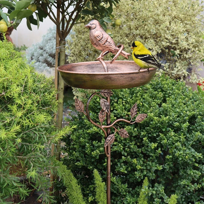 Decorative Metal Bird Bath with Garden Stand