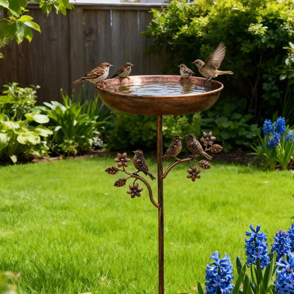 Decorative Metal Bird Bath with Garden Stand