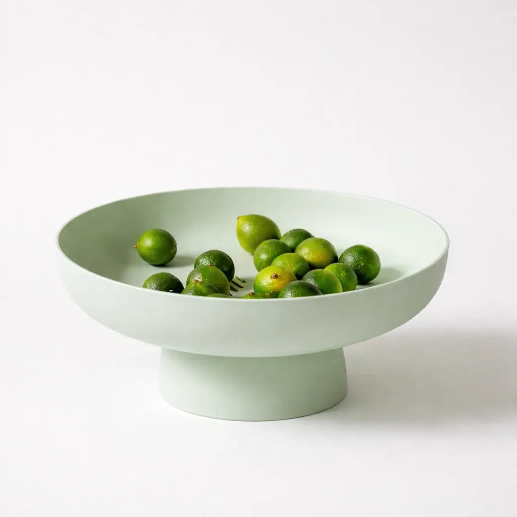 Decorative Pedestal Fruit Bowl for Kitchen Counter and Table Serving