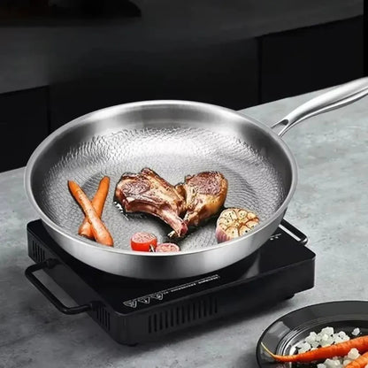 Deep Titanium Coated Non-Stick Skillet with Lid