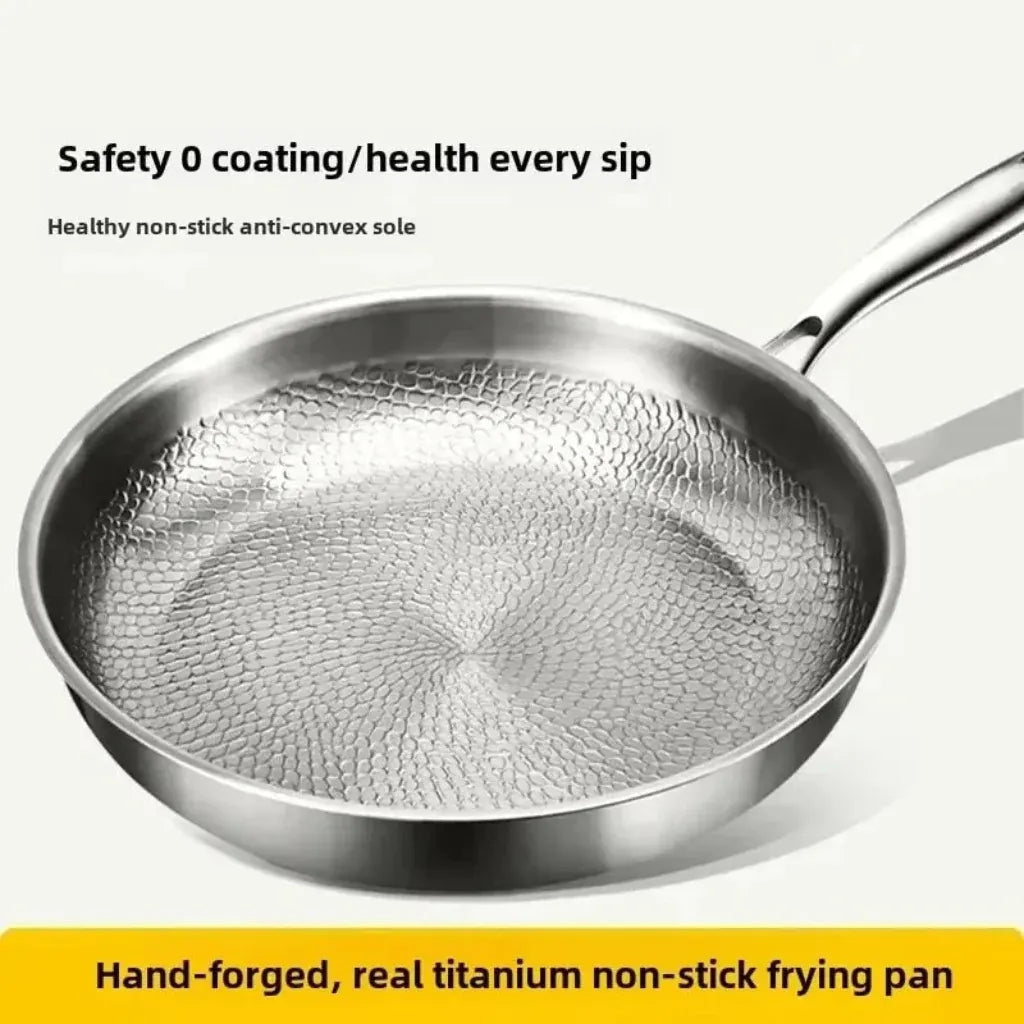 Deep Titanium Coated Non-Stick Skillet with Lid