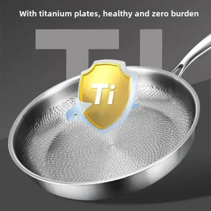 Deep Titanium Coated Non-Stick Skillet with Lid