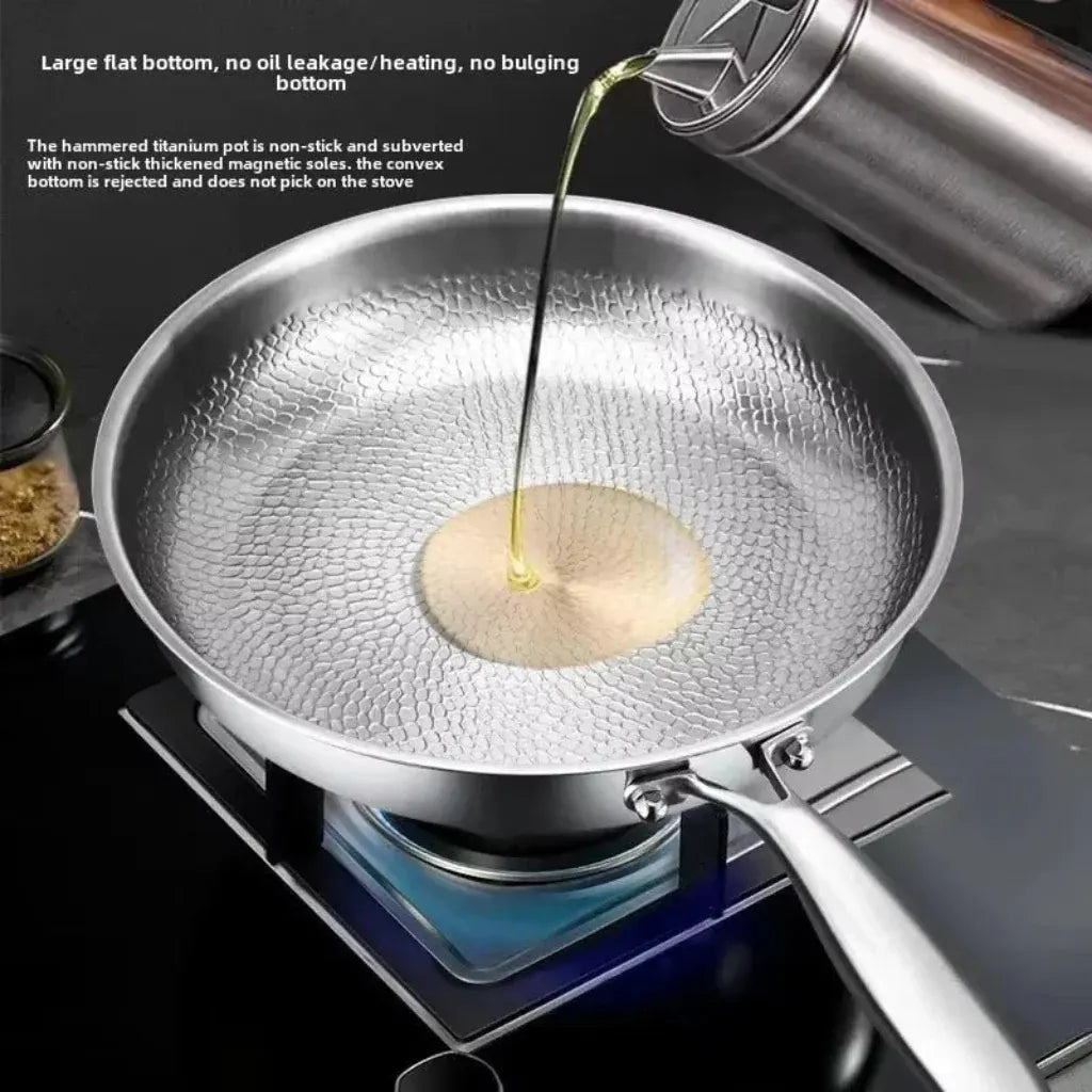 Deep Titanium Coated Non-Stick Skillet with Lid