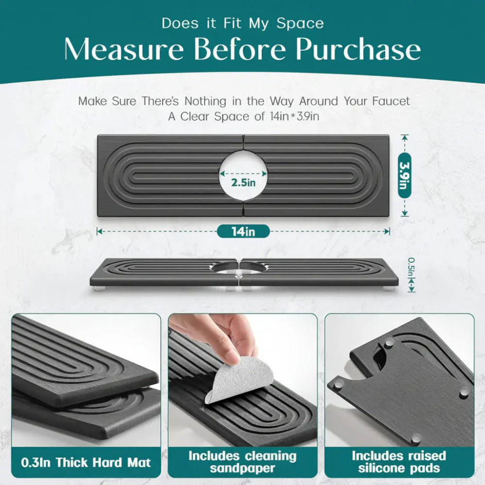 Diatomite Stone Faucet Drainage Pad for Kitchen Countertop