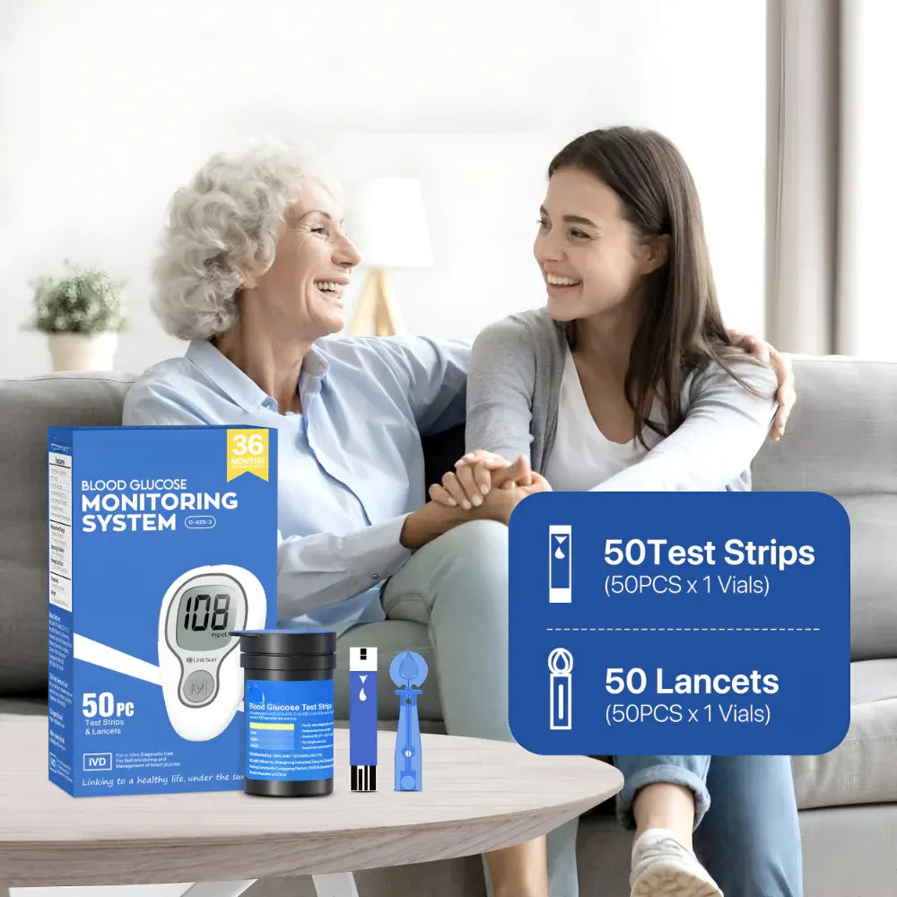 Digital Blood Sugar Test Meter Kit with Glucose Monitoring Set
