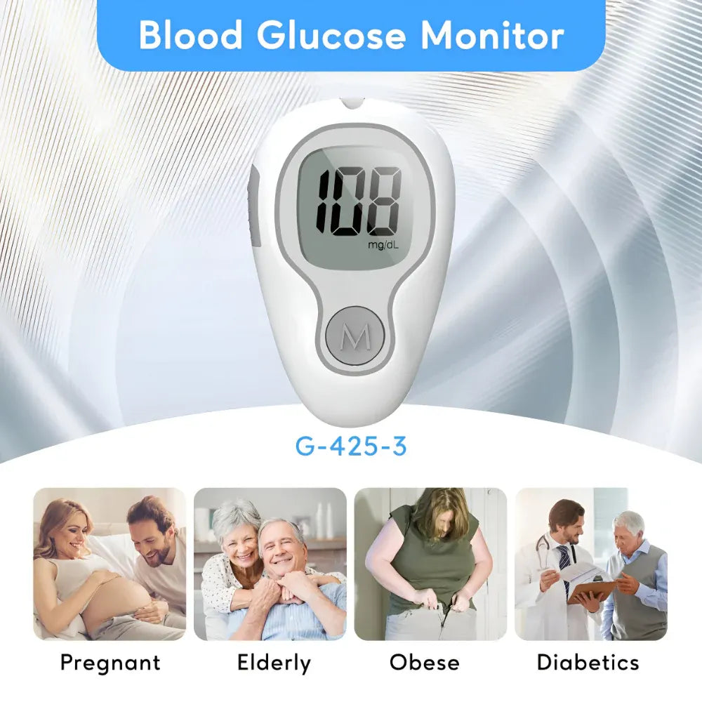 Digital Blood Sugar Test Meter Kit with Glucose Monitoring Set