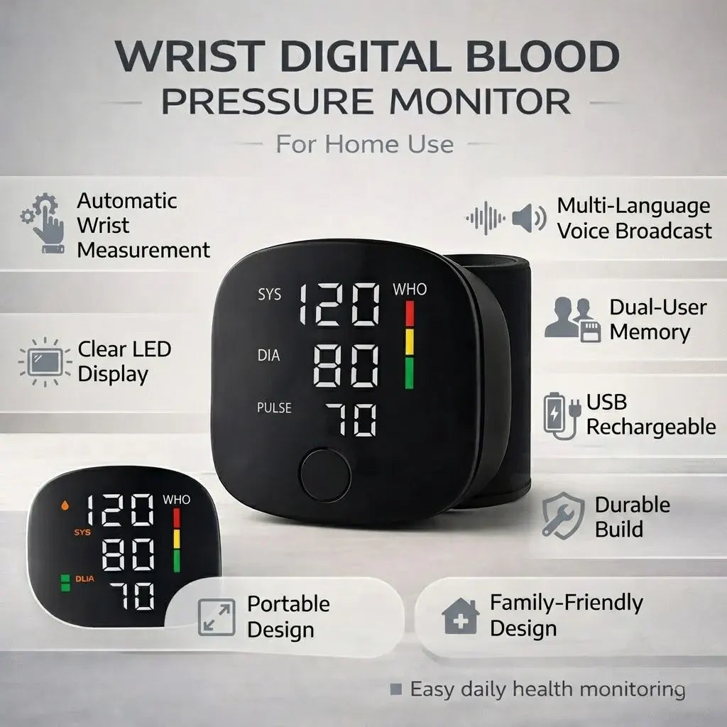 Digital Wrist Automatic Blood Pressure Monitor