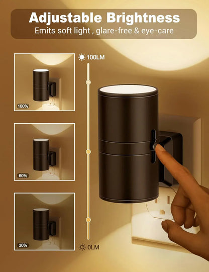 Dimmable Plug-In LED Night Light with Smart Brightness Control