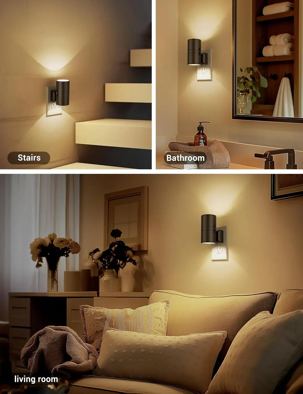 Dimmable Plug-In LED Night Light with Smart Brightness Control