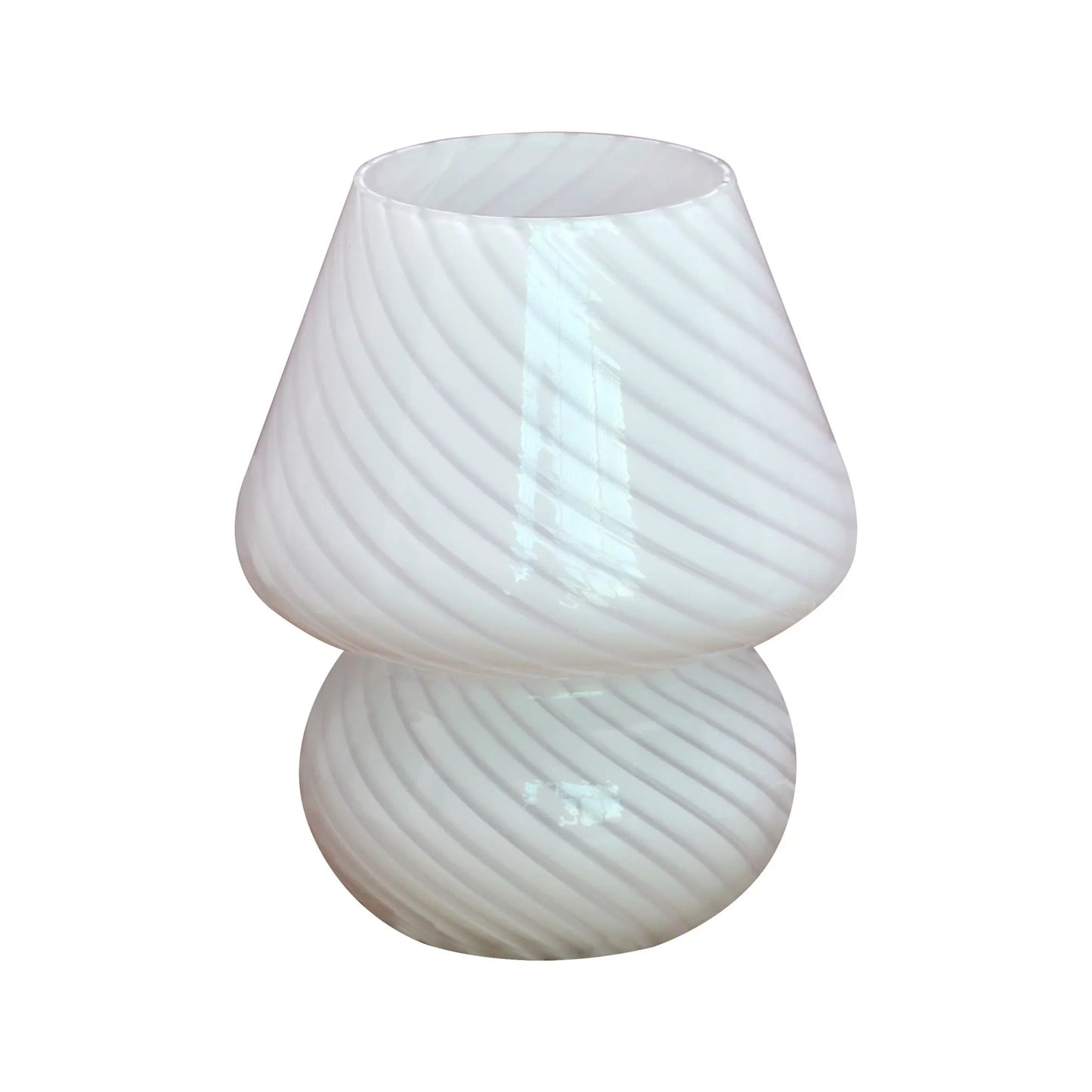 Dimmable USB Table Lamp with Murano-Style Glass Mushroom Shade