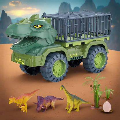 Dinosaur Cage Transport Truck Vehicle Figure Playset