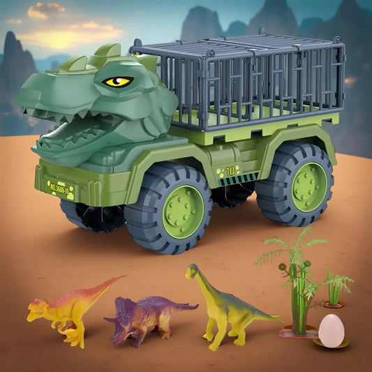 Dinosaur Cage Transport Truck Vehicle Figure Playset