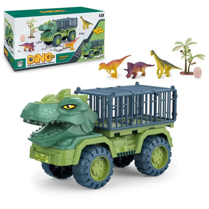 Dinosaur Cage Transport Truck Vehicle Figure Playset
