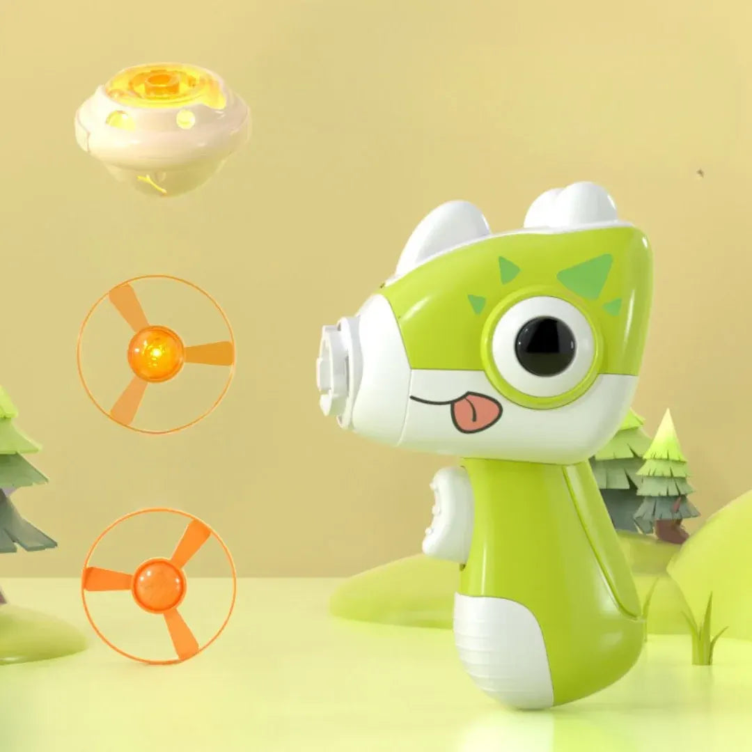 Dinosaur Spinning Top Launcher with Fridge Magnet Feature