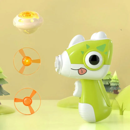 Dinosaur Spinning Top Launcher with Fridge Magnet Feature