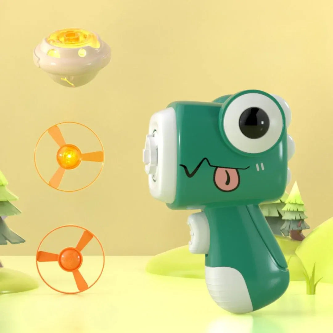 Dinosaur Spinning Top Launcher with Fridge Magnet Feature