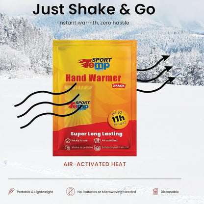 Disposable Hand Warmers Long-Lasting Heat Packs for Outdoor Winter Use