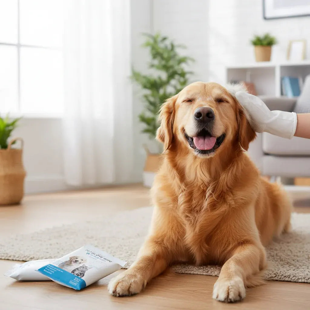 Disposable Pet Grooming Wipes & Cleaning Gloves for Cats and Dogs