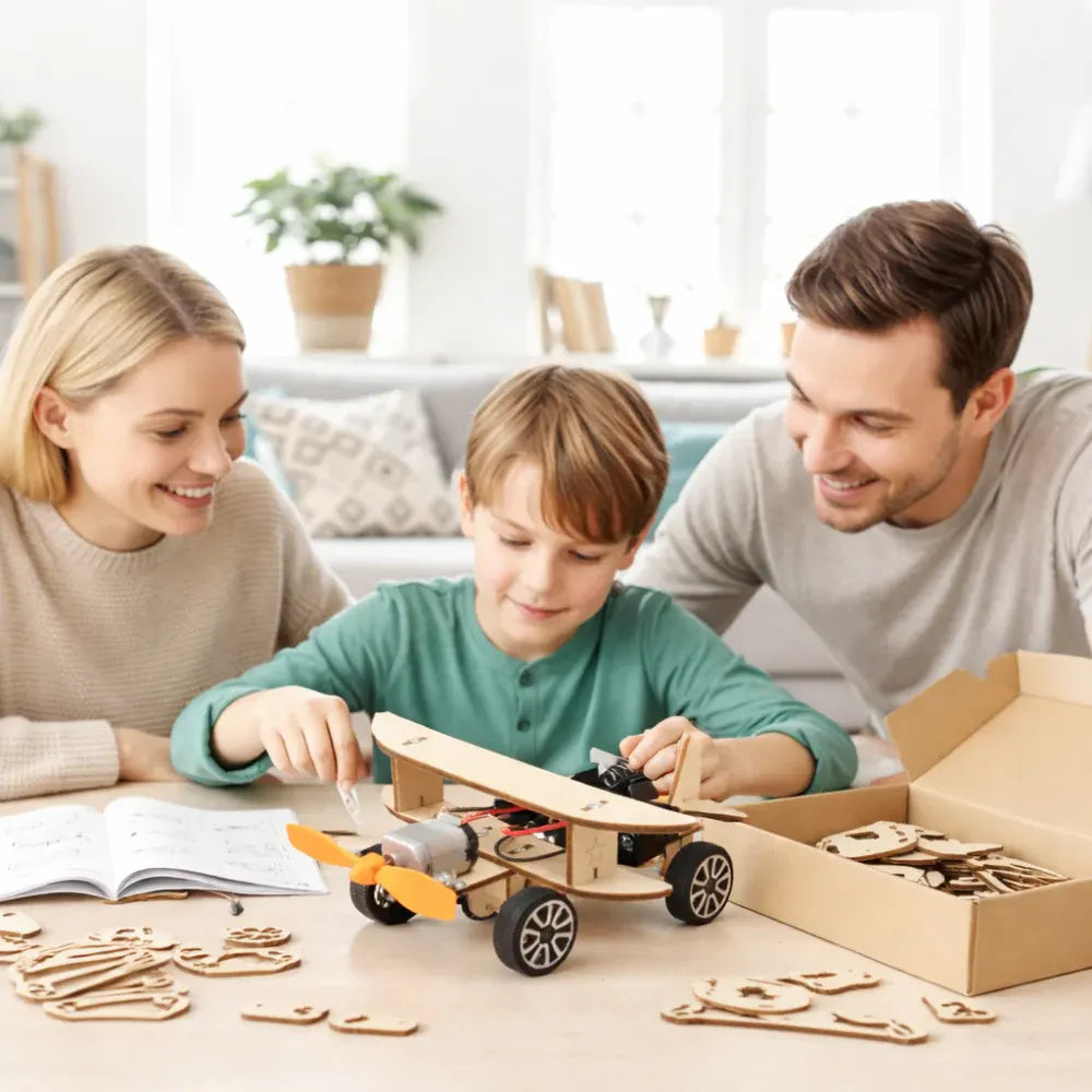 DIY Wooden Car Building Kit - STEM Educational Toy for Kids