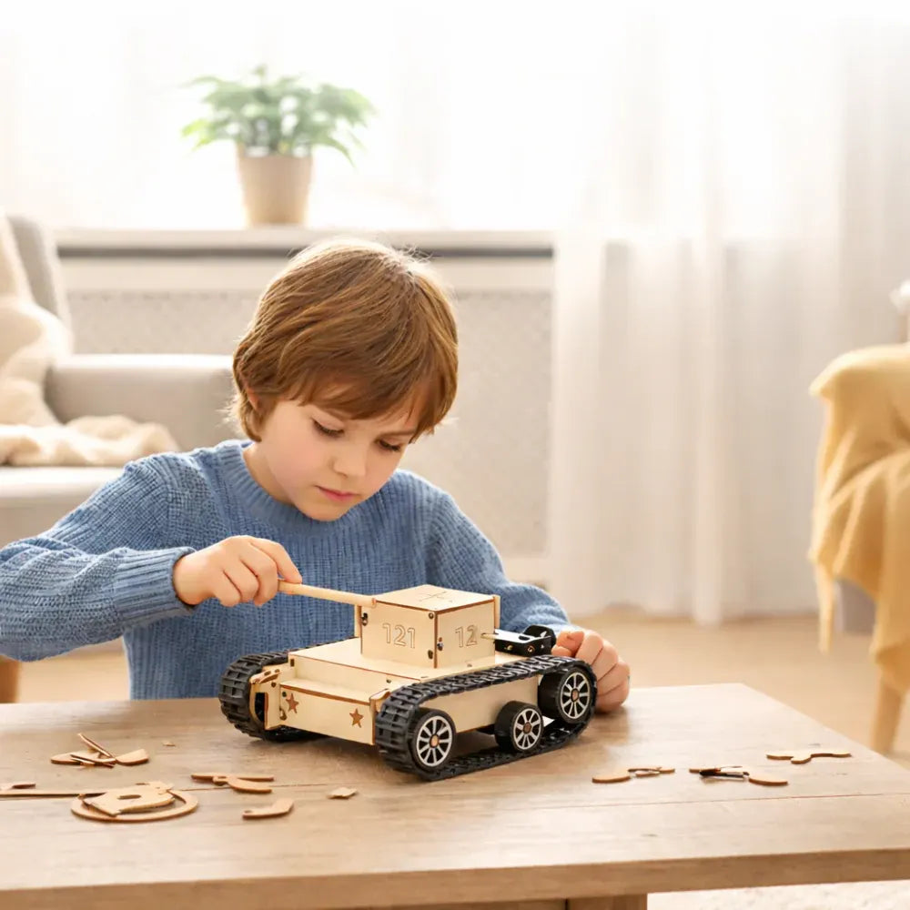DIY Wooden Car Building Kit - STEM Educational Toy for Kids