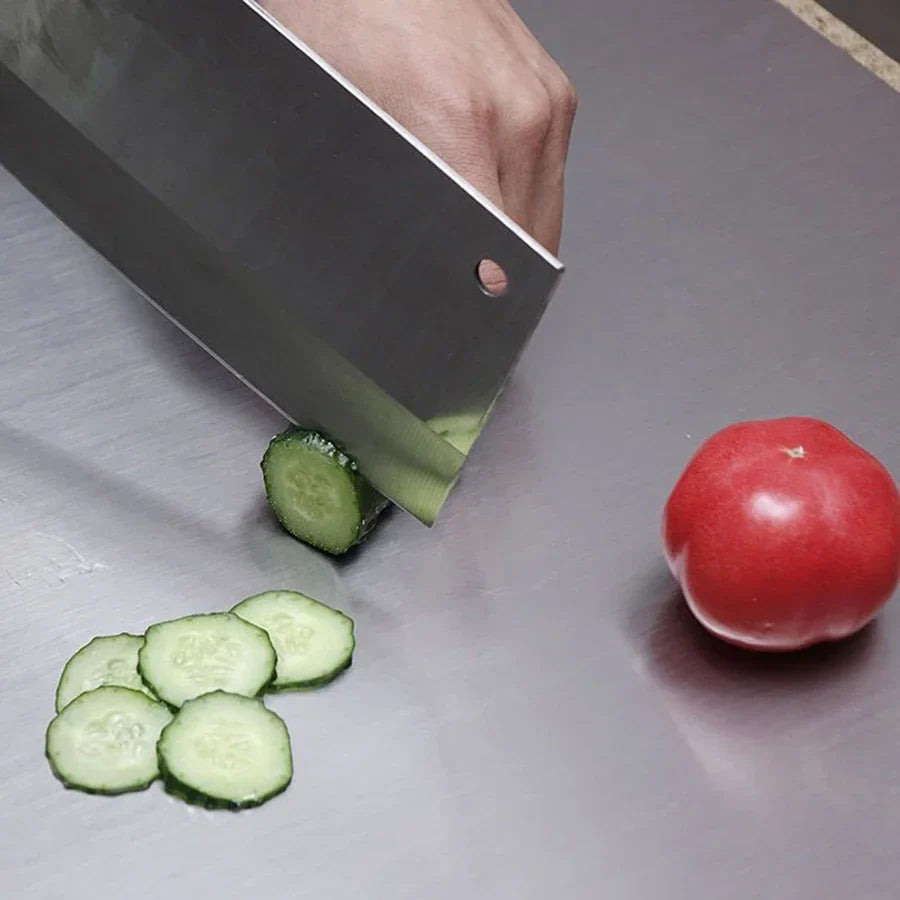 Double-Sided Stainless Steel Cutting Board – Durable Kitchen Kneading Panel Tool