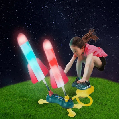 Dual-Action Air Rocket Launcher Playset for Outdoor Play
