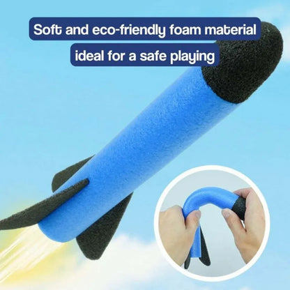 Dual-Action Air Rocket Launcher Playset for Outdoor Play