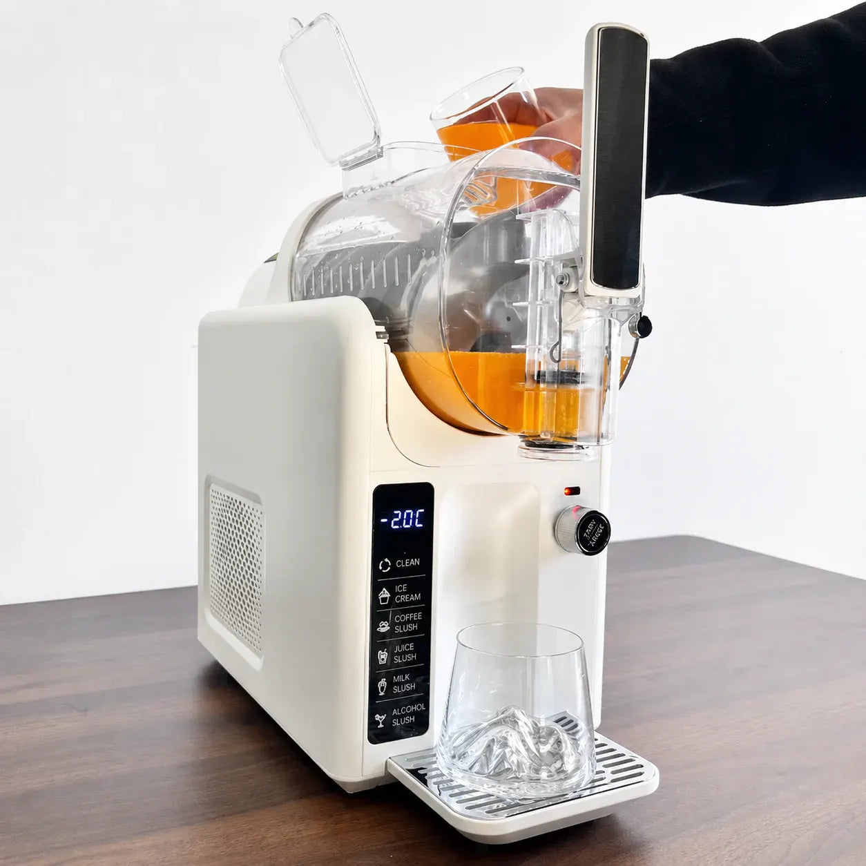 Dual Bowl Countertop Frozen Drink Slushy Maker Machine